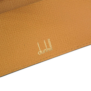 未使用品 ダンヒル ベルグレイブ L2T732N レザー ネイビー/イエロー 二つ折り財布 紺 黄 1469【中古】Dunhill メンズ