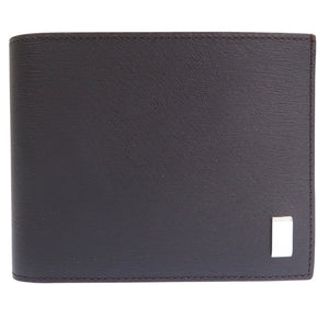 未使用品 ダンヒル FP3070E レザー ダークブラウン 二つ折り財布 茶 1470【中古】Dunhill メンズ