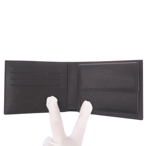 未使用品 ダンヒル FP3070E レザー ダークブラウン 二つ折り財布 茶 1470【中古】Dunhill メンズ