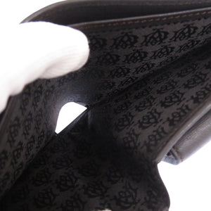 未使用品 ダンヒル FP3070E レザー ダークブラウン 二つ折り財布 茶 1470【中古】Dunhill メンズ