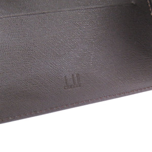 未使用品 ダンヒル FP3070E レザー ダークブラウン 二つ折り財布 茶 1470【中古】Dunhill メンズ