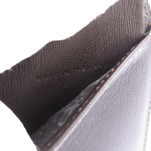 未使用品 ダンヒル FP3070E レザー ダークブラウン 二つ折り財布 茶 1470【中古】Dunhill メンズ