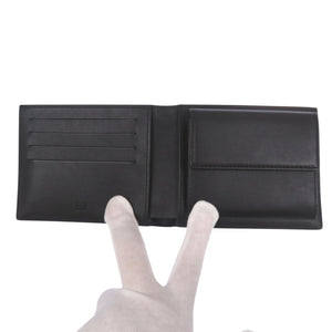 未使用品 ダンヒル 10THP レザー ブラック 二つ折り財布 黒 1471【中古】Dunhill メンズ