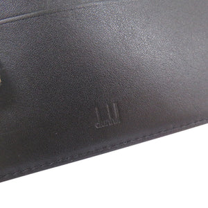 未使用品 ダンヒル 10THP レザー ブラック 二つ折り財布 黒 1471【中古】Dunhill メンズ
