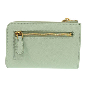 美品 プラダ 1PP122 サフィアーノレザー ライトグリーン コインケース 財布 緑1478【中古】PRADA