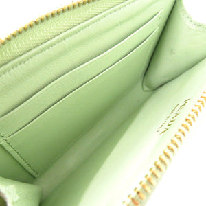 美品 プラダ 1PP122 サフィアーノレザー ライトグリーン コインケース 財布 緑1478【中古】PRADA