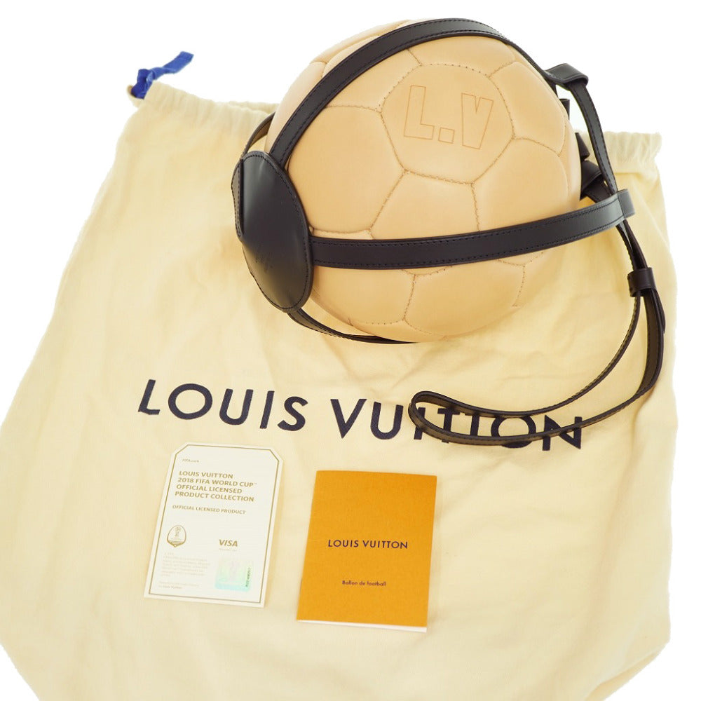 新品同様 ルイヴィトン FIFA2018年限定 ワールドカップ サッカーボール R99932 フットボール ヌメ革/レザー LV 1493【中古】LOUIS VUITTON