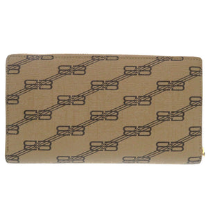 未使用 バレンシアガ 594317 2762 0 584046 PVC ブラウン 長財布 茶色 1502【中古】BALENCIAGA