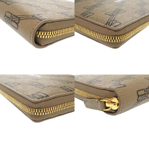 未使用 バレンシアガ 594317 2762 0 584046 PVC ブラウン 長財布 茶色 1502【中古】BALENCIAGA