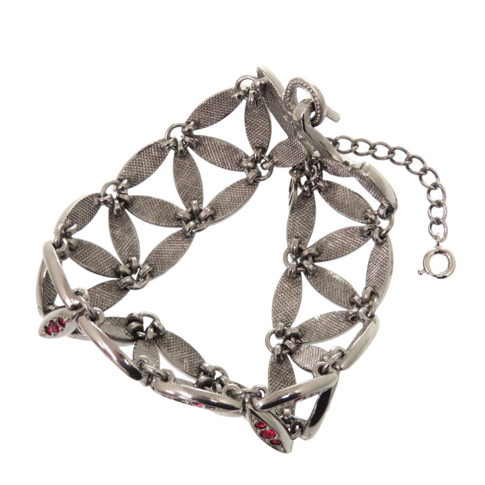 美品 ディオール ブレスレット メタル ストーン ガンメタリック アクセサリー 1518 【中古】 Dior