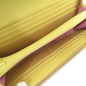 新品同様 グッチ コンチネンタルウォレット レザー ベージュ GGマーモント 456116 長財布 0247【中古】GUCCI