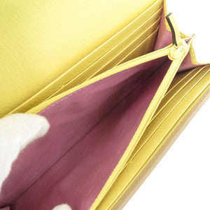 新品同様 グッチ コンチネンタルウォレット レザー ベージュ GGマーモント 456116 長財布 0247【中古】GUCCI