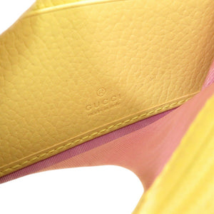 新品同様 グッチ コンチネンタルウォレット レザー ベージュ GGマーモント 456116 長財布 0247【中古】GUCCI