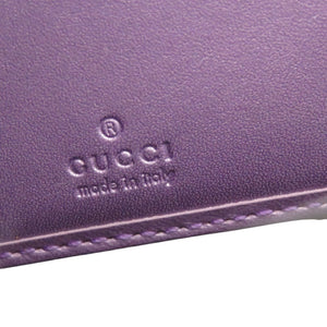 未使用品 グッチ GGキャンバス ベージュ/パープル232477  長財布 茶色 1528【中古】GUCCI