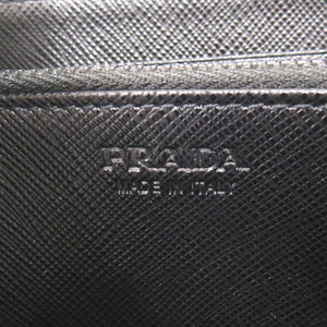 未使用 プラダ 2ML317 QME F002 サフィアーノレザー NERO ネロブラック 長財布 黒 1529【中古】PRADA