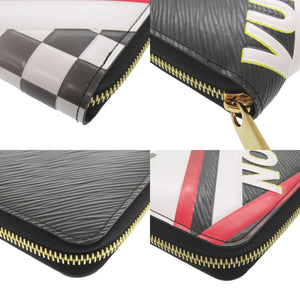 新品同様 ルイ ヴィトン ジッピーウォレット レースライン エピ  ブラック 長財布 黒 LV 1534【中古】LOUIS VUITTON メンズ
