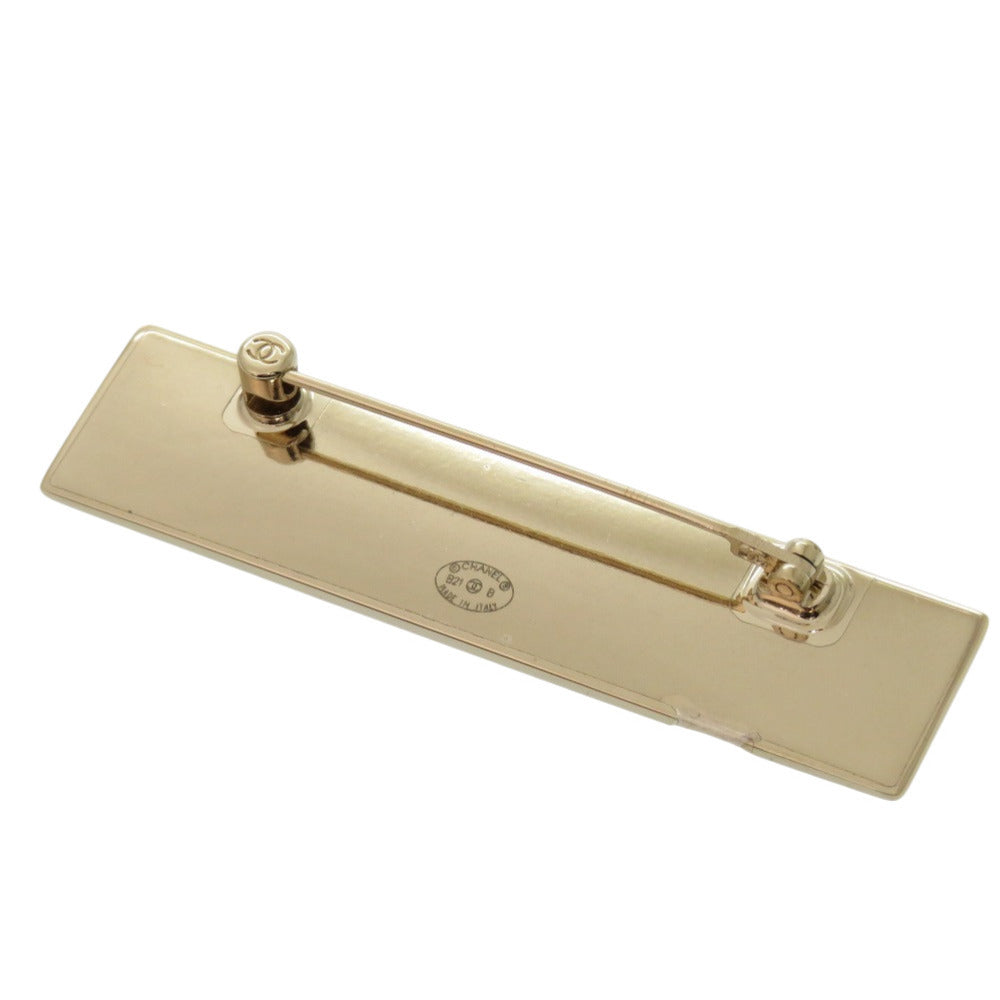 新品同様 シャネル ロゴプレート ゴールド ブローチ アクセサリー 1550 【中古】 CHANEL