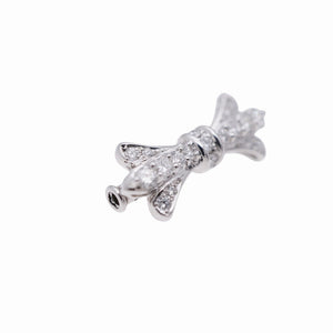 新品同様 ロイヤルアッシャー Pt900 リボンモチーフ 0.50ct ダイヤモンド ブローチ プラチナ/ダイヤ ジュエリー 1575【中古】Royal Asscher