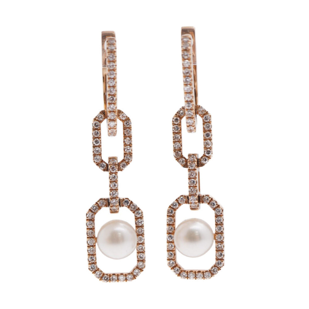 新品同様 シェイ ダイヤモンド パール 750PG ピアス K18ピンクゴールド/ダイヤ/真珠 ピンクゴールド ジュエリー 1576【中古】SHAY