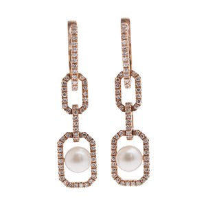 新品同様 シェイ ダイヤモンド パール 750PG ピアス K18ピンクゴールド/ダイヤ/真珠 ピンクゴールド ジュエリー 1576【中古】SHAY