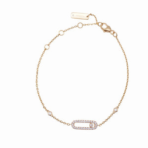 美品 メシカ ムーヴ ウノ 750PG ダイヤ ブレスレット K18PG ピンクゴールド/ダイヤモンド ジュエリー 1577【中古】MESSIKA レディース