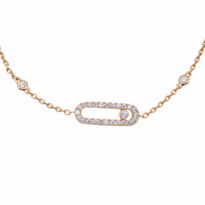 美品 メシカ ムーヴ ウノ 750PG ダイヤ ブレスレット K18PG ピンクゴールド/ダイヤモンド ジュエリー 1577【中古】MESSIKA レディース