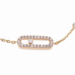 美品 メシカ ムーヴ ウノ 750PG ダイヤ ブレスレット K18PG ピンクゴールド/ダイヤモンド ジュエリー 1577【中古】MESSIKA レディース