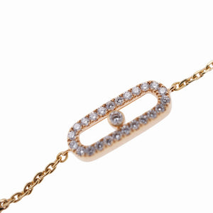 美品 メシカ ムーヴ ウノ 750PG ダイヤ ブレスレット K18PG ピンクゴールド/ダイヤモンド ジュエリー 1577【中古】MESSIKA レディース
