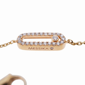 美品 メシカ ムーヴ ウノ 750PG ダイヤ ブレスレット K18PG ピンクゴールド/ダイヤモンド ジュエリー 1577【中古】MESSIKA レディース