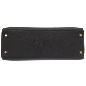 美品 エルメス ケリー32 内縫い アルデンヌ ブラック ゴールド金具 □B刻印 ハンドバッグ 黒 1602 【中古】 HERMES