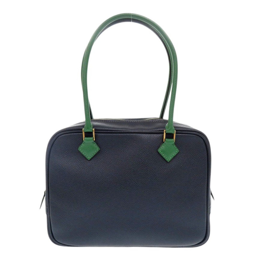 美品 エルメス ミニプリュム クシュベル ブルーインディゴ ヴェール ハンドバッグ 紺 1607【中古】HERMES