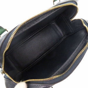 美品 エルメス ミニプリュム クシュベル ブルーインディゴ ヴェール ハンドバッグ 紺 1607【中古】HERMES