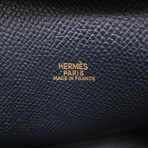 美品 エルメス ミニプリュム クシュベル ブルーインディゴ ヴェール ハンドバッグ 紺 1607【中古】HERMES