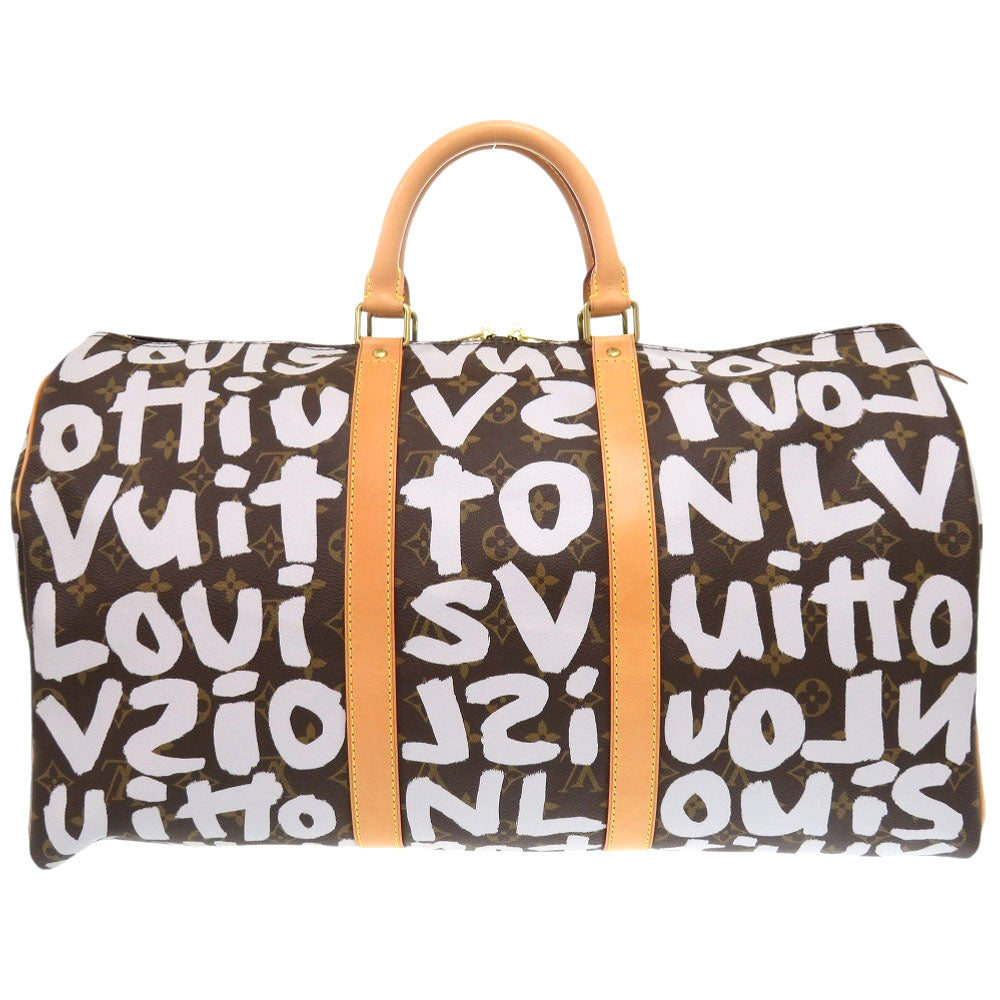 美品 ルイ ヴィトン キーポル50 モノグラム グラフィティ ホワイト M92197 ボストンバッグ LV 1608 【中古】 LOUIS VUITTON