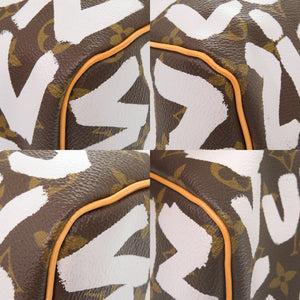 美品 ルイ ヴィトン キーポル50 モノグラム グラフィティ ホワイト M92197 ボストンバッグ LV 1608 【中古】 LOUIS VUITTON
