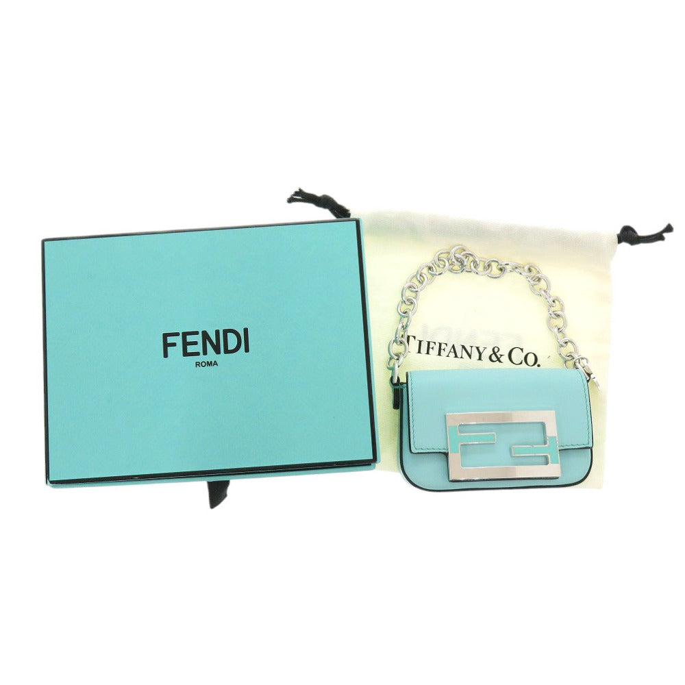 新品同様 フェンディ TIFFANY&Co. コラボ ナノバケット 7ASO45 ティファニーブルー ハンドバッグ 1616【中古】FENDI