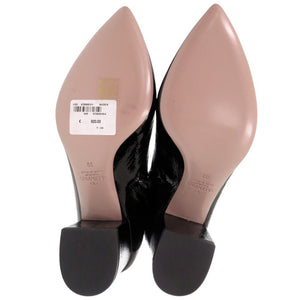 未使用品 ヴァレンティノ ガラヴァーニ ロックスタッズ EU39 パテントショートブーツ チャンキーヒール SW0S0S61 XJI 0NO レザー ブラック 1681【中古】Valentino Garavani