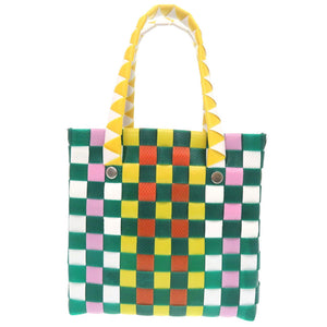 未使用 マルニ マーケット ウーブン マイクロ  M00178 M00IW 0M215 ポリプロピレン グリーン ハンドバッグ 緑 1697【中古】MARNI