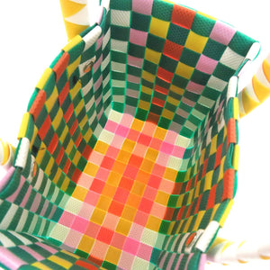 未使用 マルニ マーケット ウーブン マイクロ  M00178 M00IW 0M215 ポリプロピレン グリーン ハンドバッグ 緑 1697【中古】MARNI