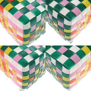 未使用 マルニ マーケット ウーブン マイクロ  M00178 M00IW 0M215 ポリプロピレン グリーン ハンドバッグ 緑 1697【中古】MARNI