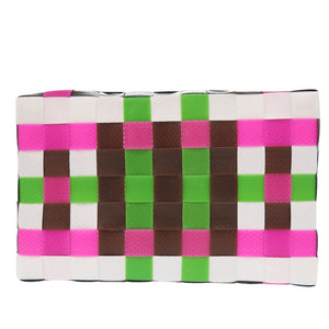 未使用 マルニ マーケット ウーブン マイクロ M00178 M00IW 0M340 ポリプロピレン ブラウン 　ハンドバッグ 茶 1698【中古】MARNI