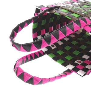 未使用 マルニ マーケット ウーブン マイクロ M00178 M00IW 0M340 ポリプロピレン ブラウン 　ハンドバッグ 茶 1698【中古】MARNI