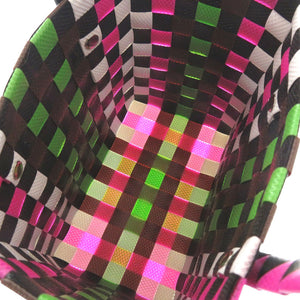 未使用 マルニ マーケット ウーブン マイクロ M00178 M00IW 0M340 ポリプロピレン ブラウン 　ハンドバッグ 茶 1698【中古】MARNI