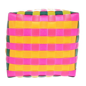 未使用 マルニ マーケット ウーブン マイクロ  ポリプロピレン イエロー ピンク ホワイト マルチカラー M00332 M00IW OM340 ハンドバッグ 1700【中古】MARNI