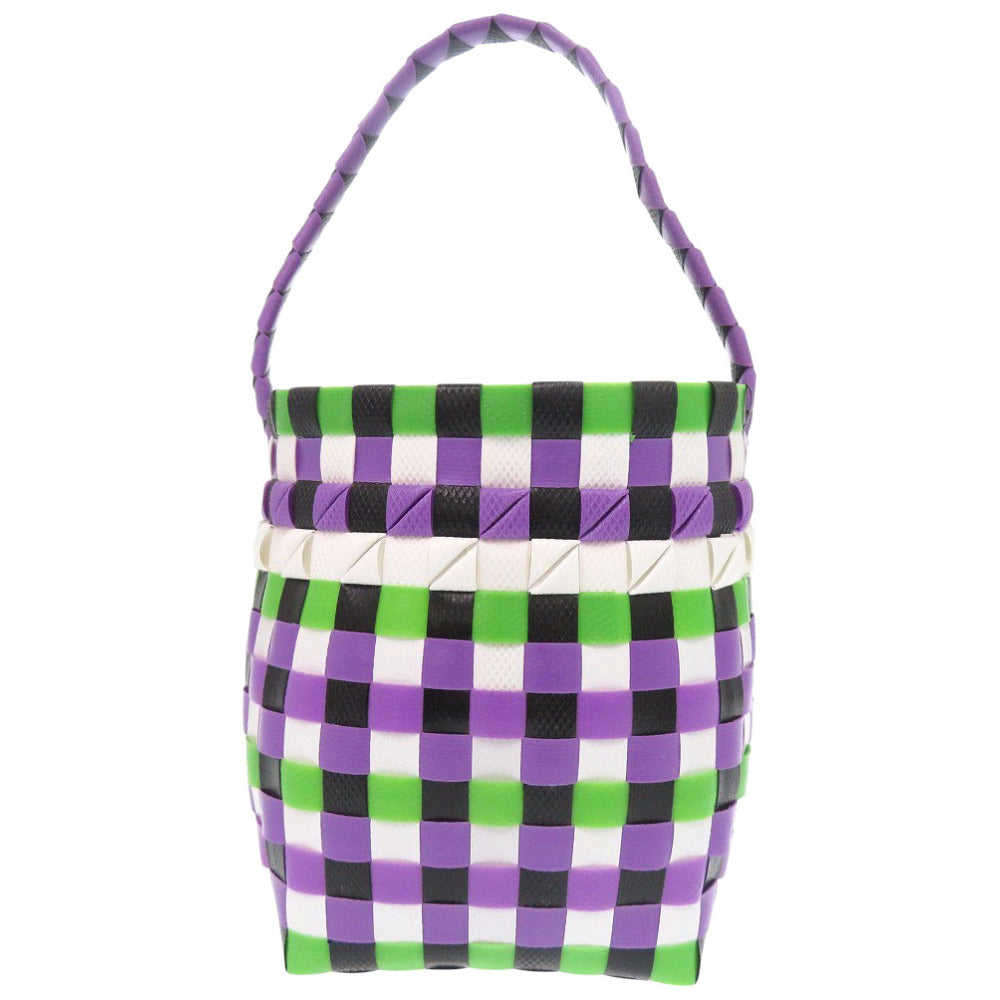 未使用 マルニ マーケット ウーブン マイクロ M00178 M00IW OM607 ポリプロピレン パープル ハンドバッグ 紫 1702【中古】MARNI