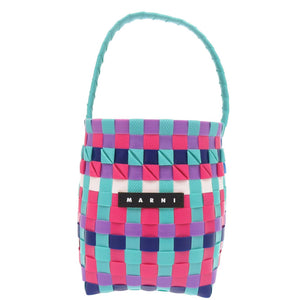 未使用 マルニ マーケット ウーブン マイクロ  M00178 M00IW OM847 ポリプロピレン ピンク ハンドバッグ 1703【中古】MARNI