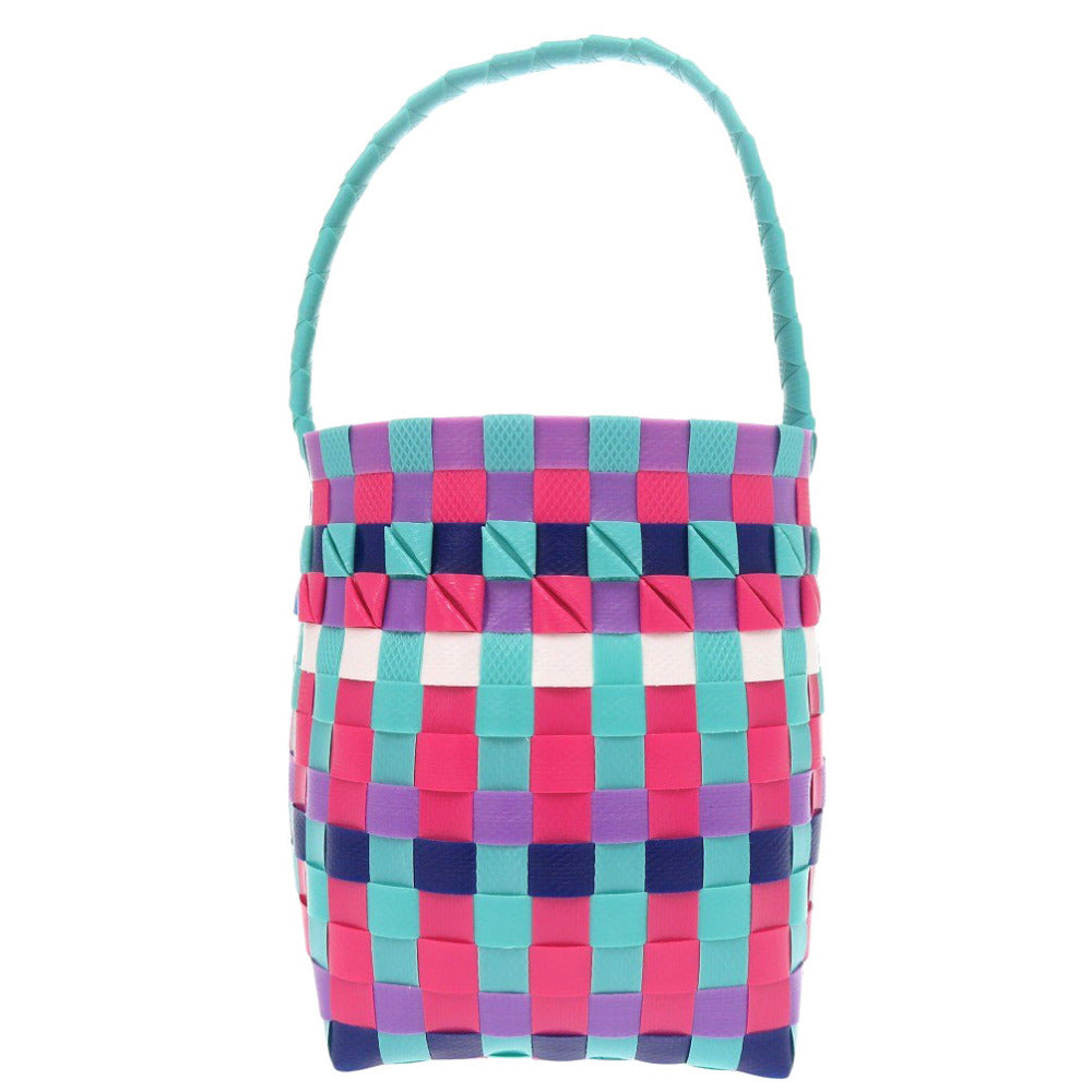 未使用 マルニ マーケット ウーブン マイクロ  M00178 M00IW OM847 ポリプロピレン ピンク ハンドバッグ 1703【中古】MARNI