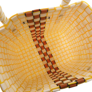 未使用 マルニ マーケット ウーブン ポリプロピレン 白 M00638 0M100 ハンドバッグ 1704【中古】MARNI