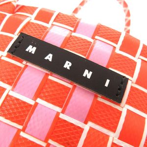 未使用 マルニ マーケット ウーブン ポリプロピレン オレンジ M00638 0M429 ハンドバッグ 1705【中古】MARNI