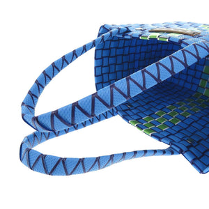 未使用 マルニ マーケット ウーブン ポリプロピレン 青 M00638 0M848 ハンドバッグ 1706【中古】MARNI